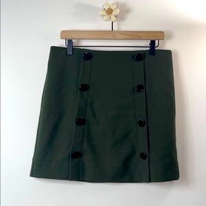 LOFT Green Mini Pencil Skirt for Work